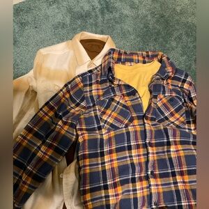 2 flannels with matching shirts